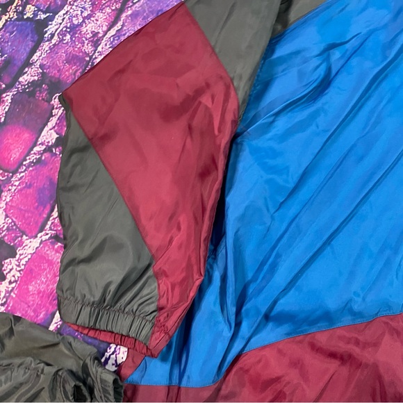 VTG JC PENNY EXCLUSIVE USA OLYMPIC WIND BREAKER LONG SLEEVE Burg/Blue/Yellow XL - Picture 6 of 7